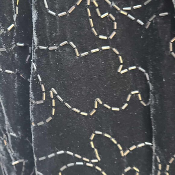 Susan Bristol Vintage Velvet Black Beaded Jacket NWT! NEW! IN BAG. Size 8 - Picture 8 of 13